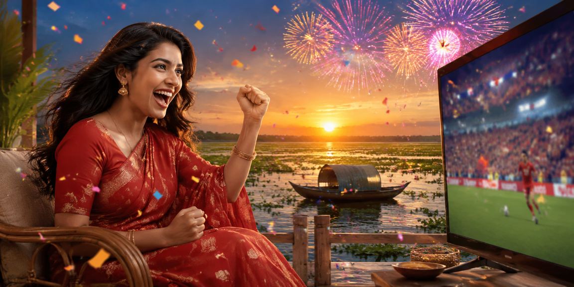 তাঙ্গুয়ার হাওরে মোবাইলে স্পোর্টস বেটিং উপভোগ করছেন একজন ব্যবহারকারী